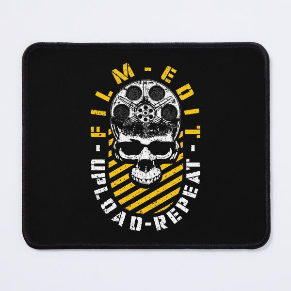 Item preview, Film Edit Upload Repeat Director Halloween Movie Reel Skull designed and sold by GrandeDuc.