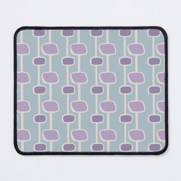 Aperçu de l'œuvre Mignon Violet Rétro Mid Century Esthétique Mod Pod Ogee Motif Géométrique Bleu Ciel créée et vendue par scorpiolane.
