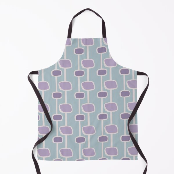 Item preview, Cute Purple Retro Mid Century Aesthetic Mod Pod Ogee Geometric Pattern Sky Blue designed and sold by scorpiolane.