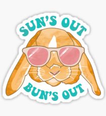 Sun's Out, Bun's Out Rabbit Illustration Sticker