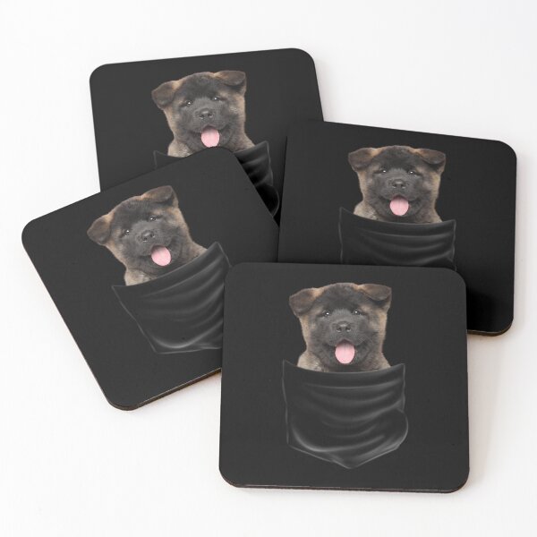 Item preview, (For Dark Background) American Akita In Pocket designed and sold by More Cute Dogs.
