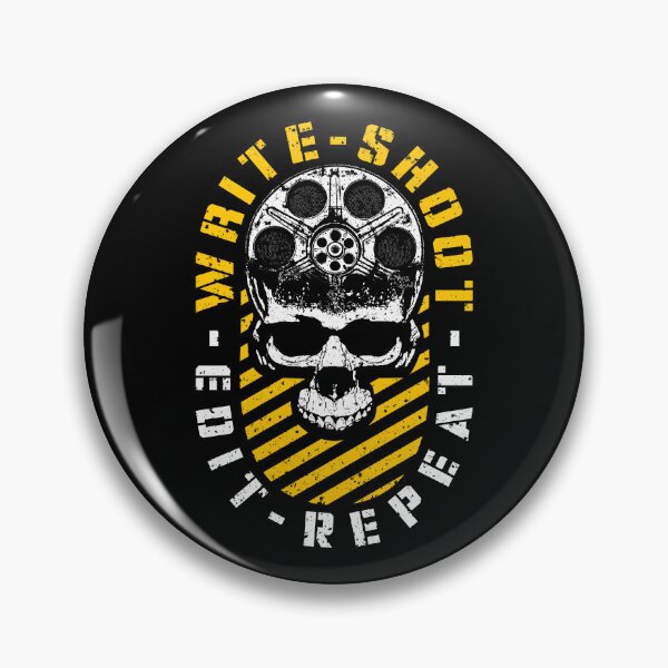 Item preview, Write Shoot Edit Repeat Director Halloween Movie Reel Skull designed and sold by GrandeDuc.