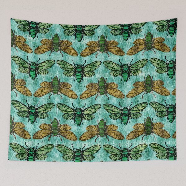 Item preview, Cicada Invasion Insect Pattern designed and sold by ShoaffBallanger.