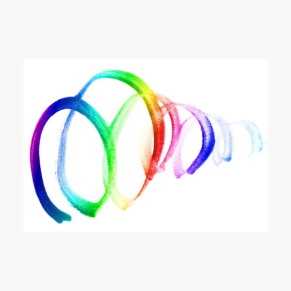 Item preview, Colorful watercolor spiral | rainbow watercolor abstract form designed and sold by lausn.