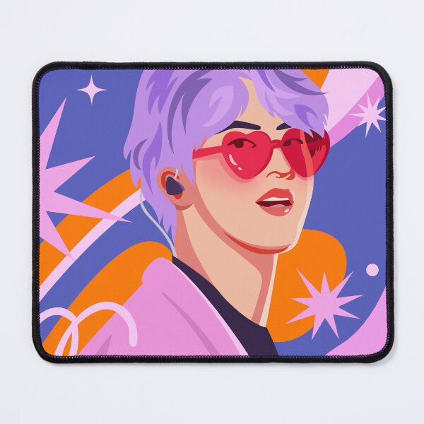 Item preview, Purple Hair Heart Eyes Kim Seokjin designed and sold by yooniechums.