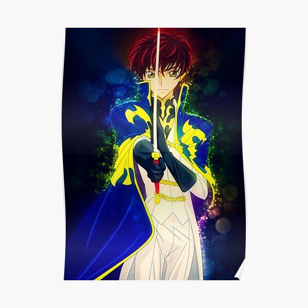 Suzaku Kururugi Code Geass Anime Poster For Sale By Spacefoxart Redbubble 4824