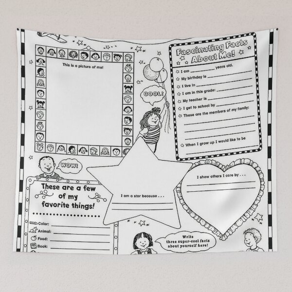 Item preview, Back To school All About Me Poster Color Your Own All About Me Poster designed and sold by Charleskeef.