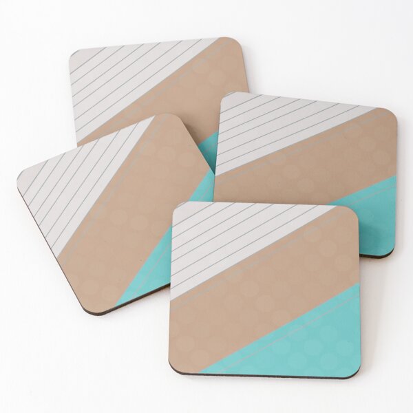 Item preview, Geometric Lines | Abstract Art Design | Diagonal | White, Brown and Blue / Turquoise designed and sold by Peaceful Lotus Home Design.