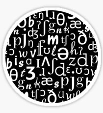 English Phonetic Sounds | Linguistics (Black) Sticker