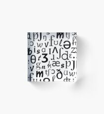 English Phonetic Sounds | Linguistics (White) Acrylic Block