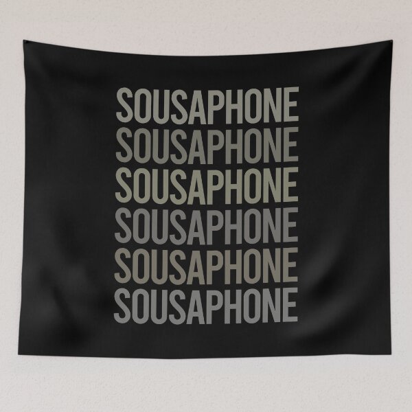 Item preview, Gray Text Art Sousaphone designed and sold by TartSpiderWeb.
