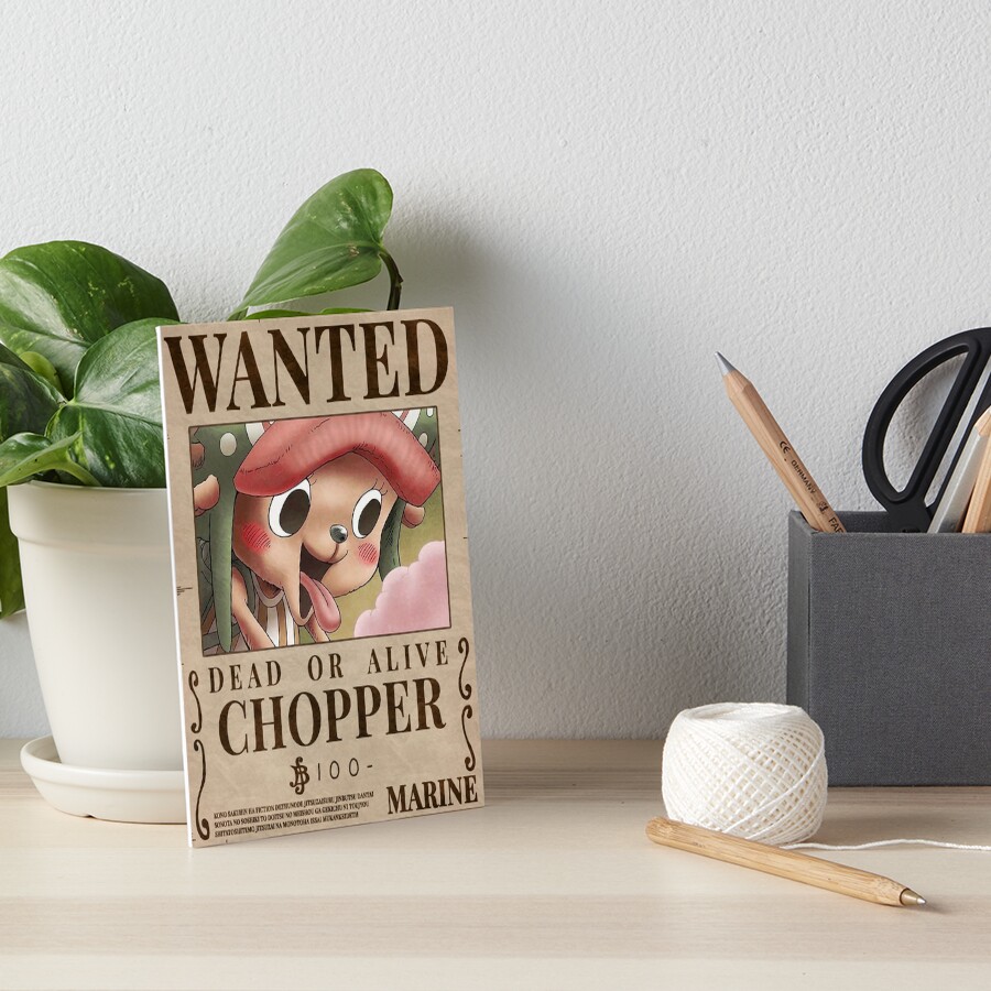 "One Piece Tony Tony Chopper Bounty Wanted" Art Board Print for Sale by