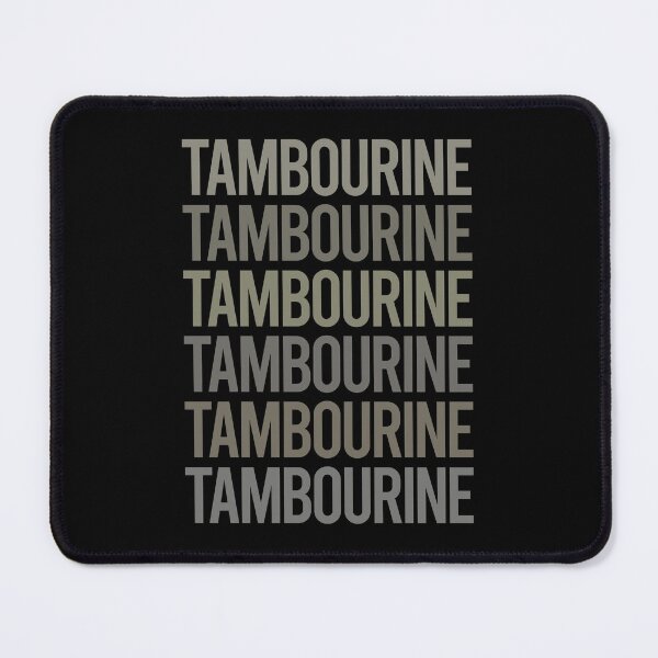 Item preview, Gray Text Art Tambourine designed and sold by TartSpiderWeb.