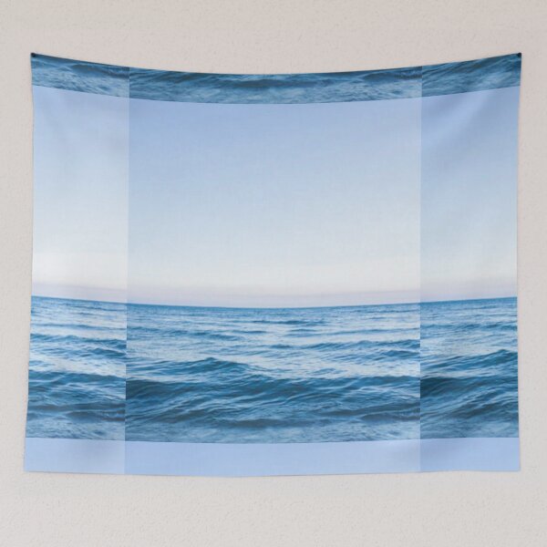 Item preview, Cute colourful blue sea or ocean and blue sky design designed and sold by BEAUTY ⭐⭐⭐⭐⭐.