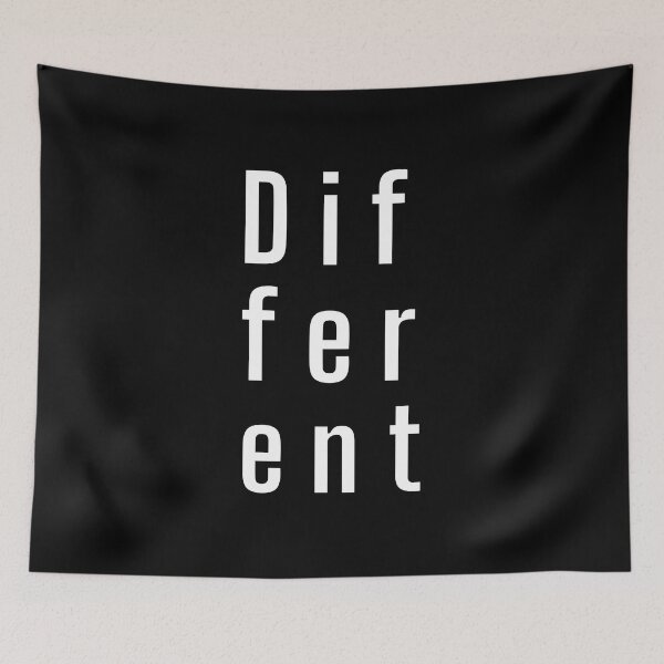 Item preview, Different. Typography. White Text. Lower case designed and sold by JellyBeenzz.