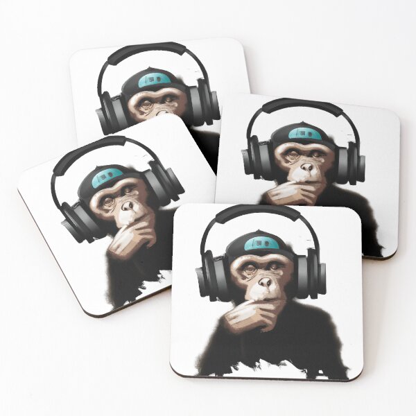 Item preview, Dj Monkey with Headphones designed and sold by wadelcl.
