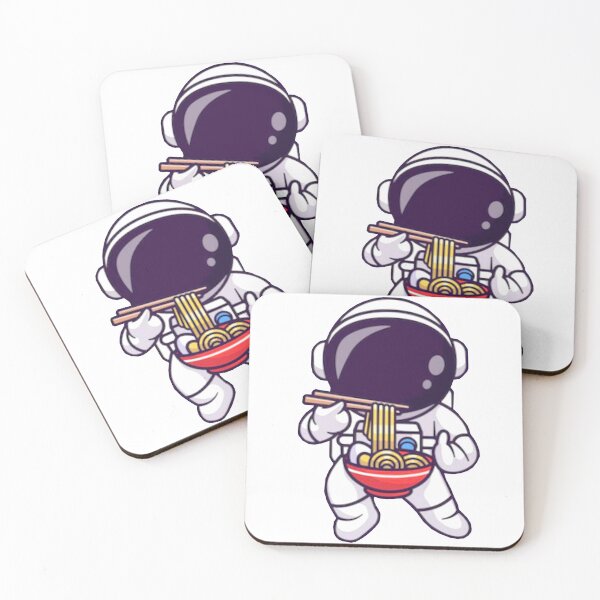 Item preview, Cute astronaut eating ramen noodles with chopstick design. designed and sold by BEAUTY ⭐⭐⭐⭐⭐.