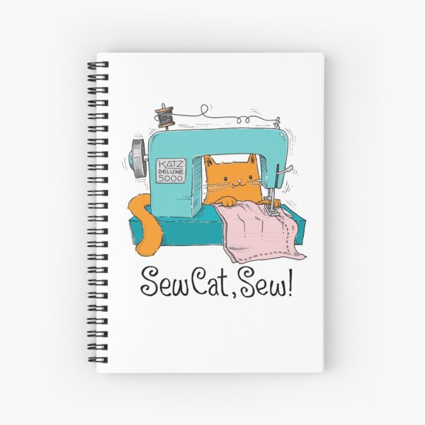 Sew Cat, Sew! Spiral Notebook