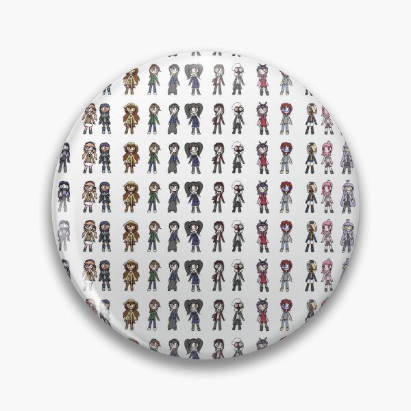 Item preview, Entropic Float Cast Chibis Line Pattern Stickers And Others designed and sold by nhitori.