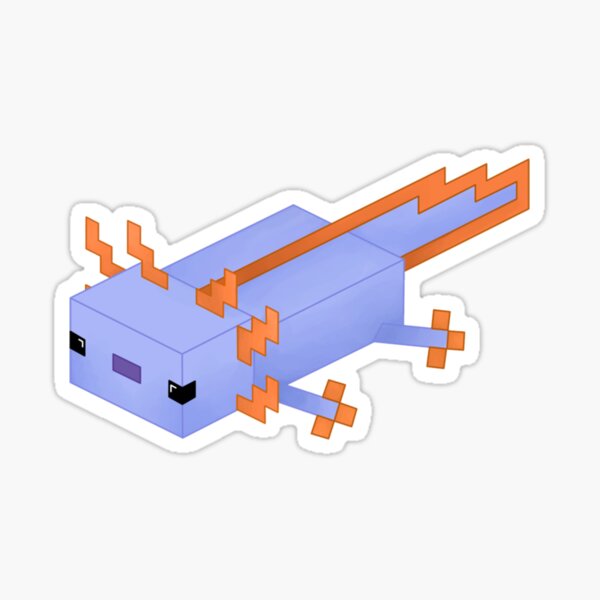 "Original Blue Minecraft Axolotl Classic TShirt" Sticker for Sale by