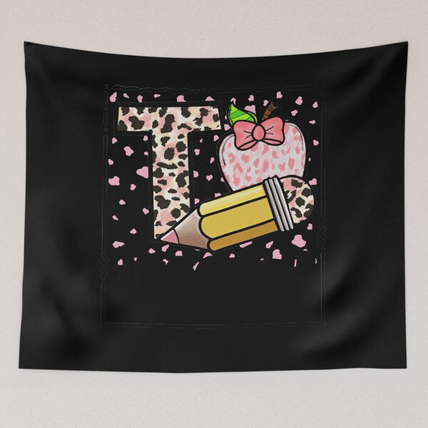 Item preview, T is for teacher Teaching is a work of heart Back to school education school funny vintage designed and sold by elizabethdawnn.