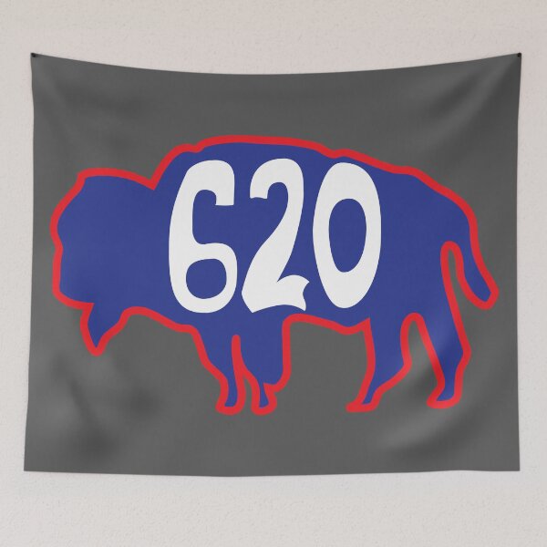Item preview, Hand Drawn Kansas Buffalo 620 Crimson Red Blue designed and sold by itsrturn.