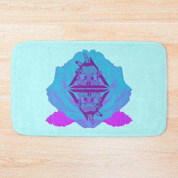 Item preview, hand-drawn dark skulls logo on cool background rose flower designed and sold by Half Mess.
