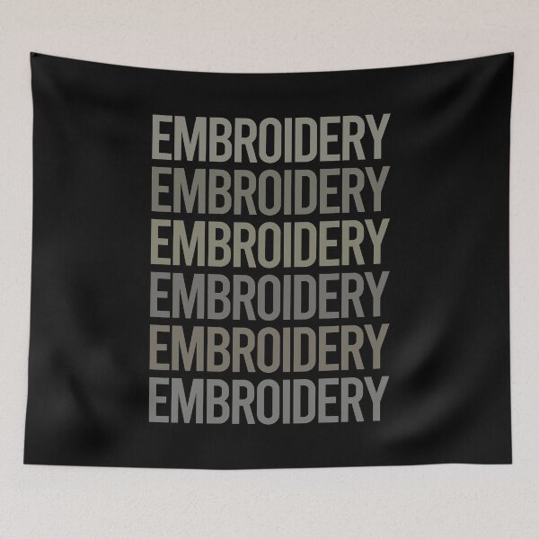 Item preview, Gray Text Art Embroidery Embroidering Embroider designed and sold by TartSpiderWeb.