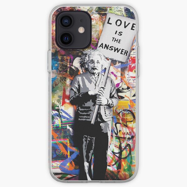 Banksy Albert Einstein Love Is The Answer Graffiti Vibe iPhone Soft Case