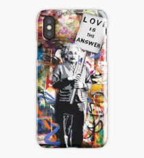 Banksy Albert Einstein Love Is The Answer Graffiti Vibe iPhone Case
