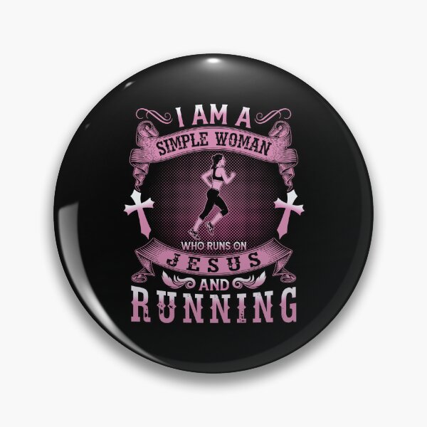 Item preview, I am A Simple Woman who runs on Jesus and running funny love cute faith quotes  designed and sold by beckadamr.