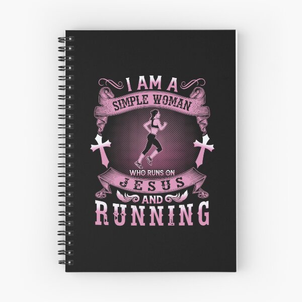 Item preview, I am A Simple Woman who runs on Jesus and running funny love cute faith quotes  designed and sold by beckadamr.