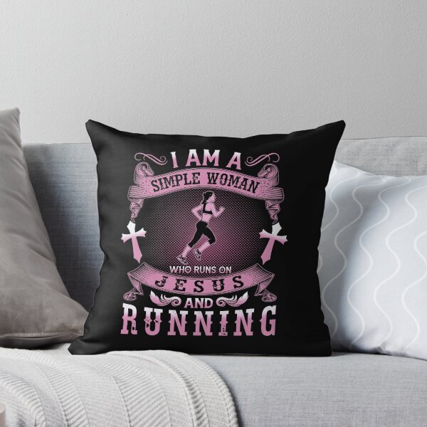 Item preview, I am A Simple Woman who runs on Jesus and running funny love cute faith quotes  designed and sold by beckadamr.