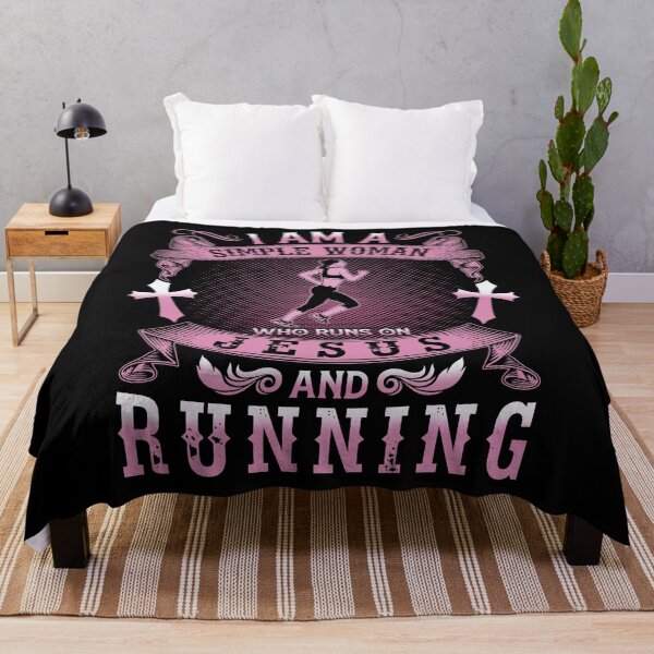 Item preview, I am A Simple Woman who runs on Jesus and running funny love cute faith quotes designed and sold by beckadamr.