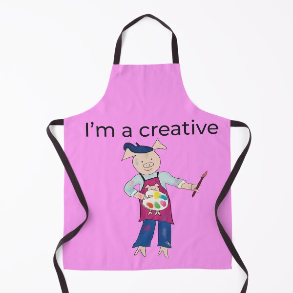 Item preview, Artist! Pink I'm a creative, left handed pig painter, artist. designed and sold by PiggingJapan.