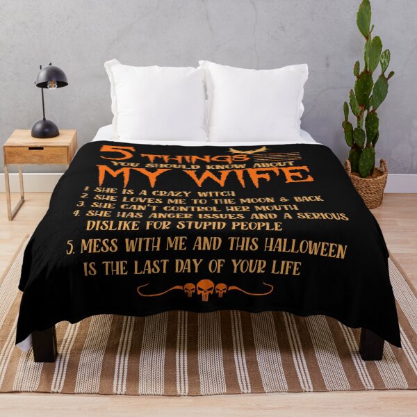 Item preview, 5 Things You Should Know About My Wife She Is A Crazy Witch halloween matching funny gifts designed and sold by beckadamr.