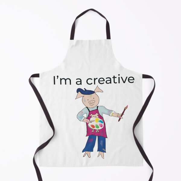 Item preview, Artist! White I'm a creative, left handed pig painter, artist. designed and sold by PiggingJapan.