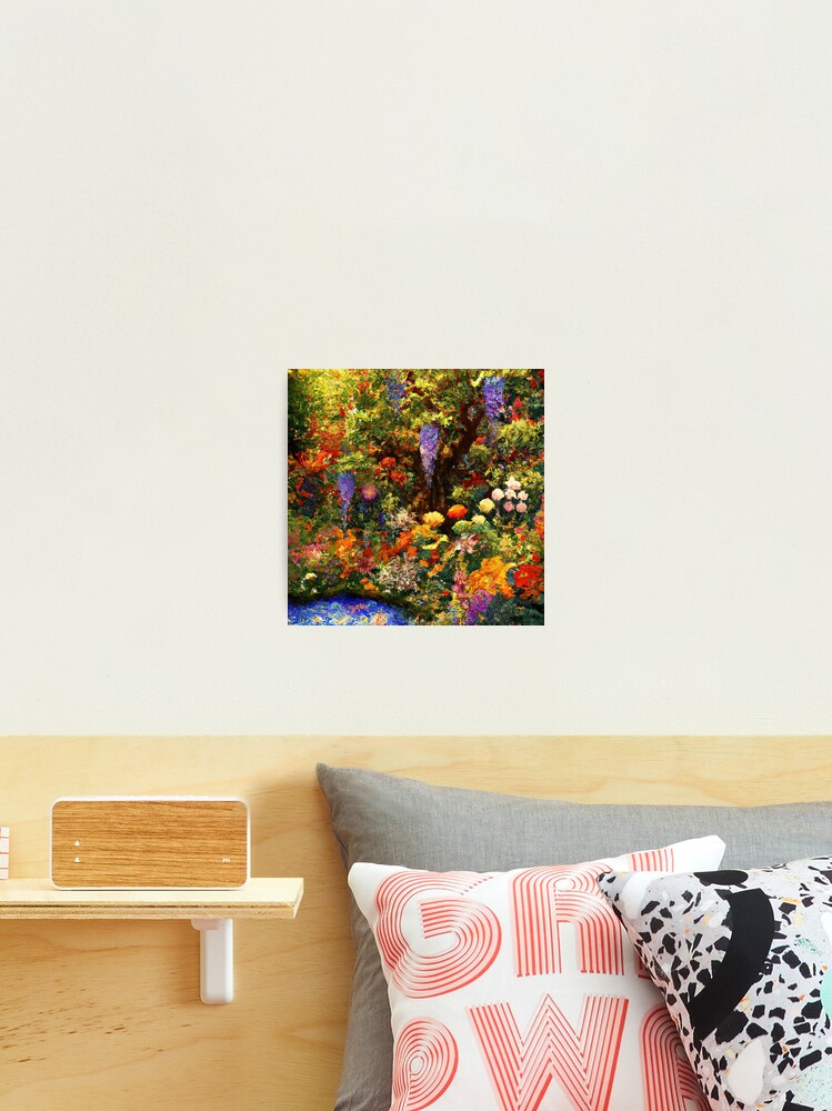 Aperçu 2 sur 3. Impression photo avec l'œuvre Jardin de fleurs Gustav Klimt créée et vendue par maniacfitness.