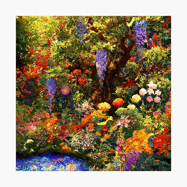 Aperçu de l'œuvre Jardin de fleurs Gustav Klimt créée et vendue par maniacfitness.