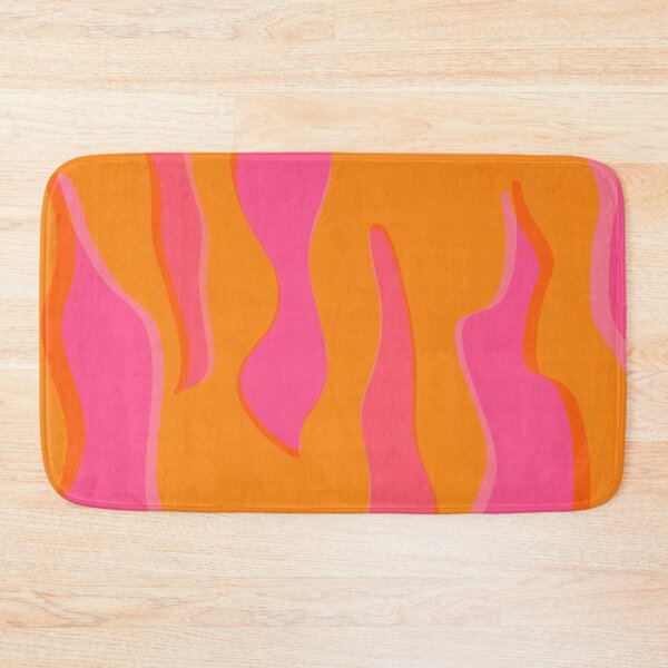 Item preview, Zebra Print Mustard Orange and Pink Zebra Stripes Wild Animal Print Preppy Decor Modern Zebra Pattern designed and sold by theprintedclub.