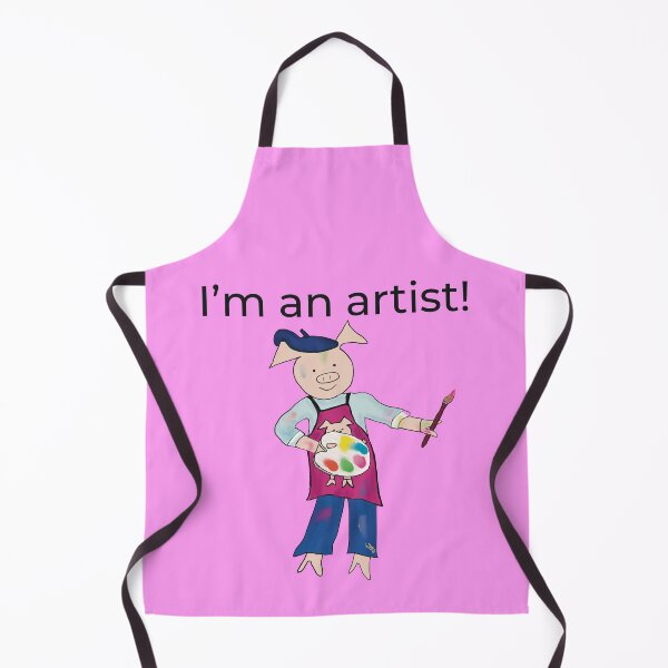 Item preview, Artist! I'm an artist, left handed pig painter, pink artist. designed and sold by PiggingJapan.