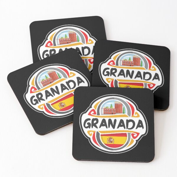 Item preview, Granada Spain Flag Badge Travel Souvenir Stamp designed and sold by TeeHome.