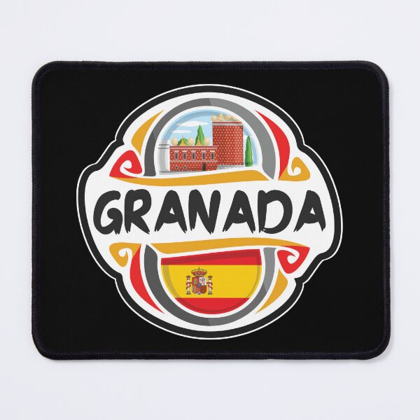 Item preview, Granada Spain Flag Badge Travel Souvenir Stamp designed and sold by TeeHome.