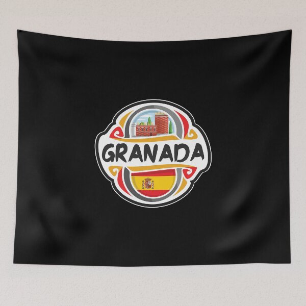 Item preview, Granada Spain Flag Badge Travel Souvenir Stamp designed and sold by TeeHome.