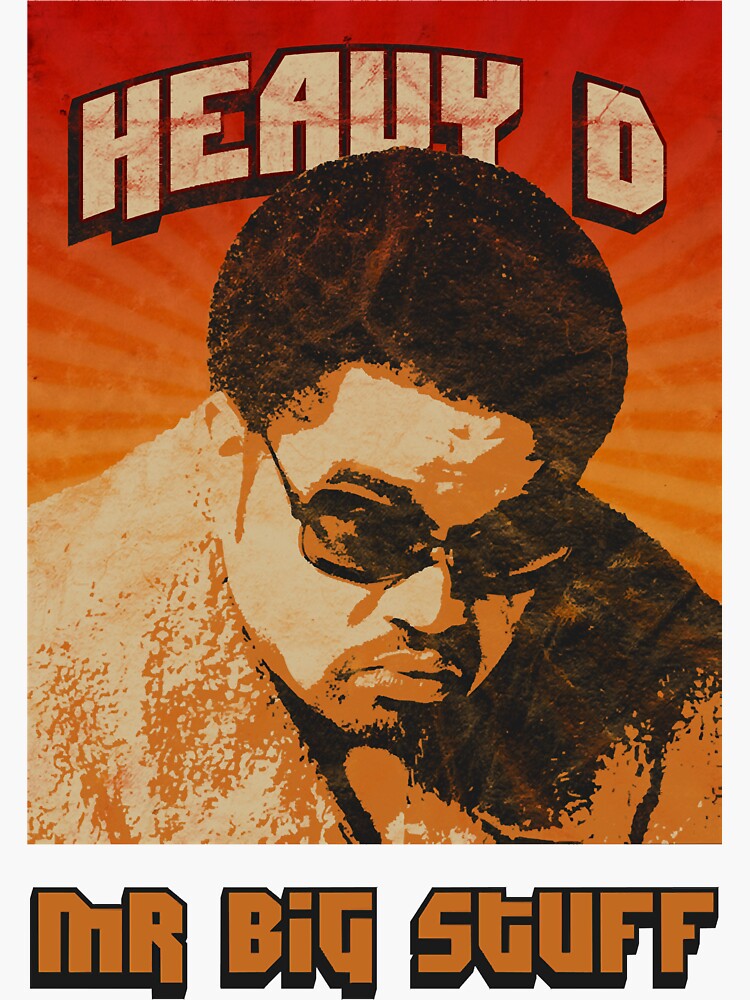 "Heavy D Old School Hip Hop" Sticker for Sale by LeanneHager Redbubble