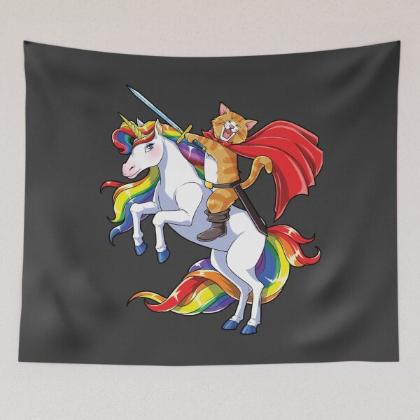 Item preview, Cat Riding Unicorn  designed and sold by CarolinHamm.