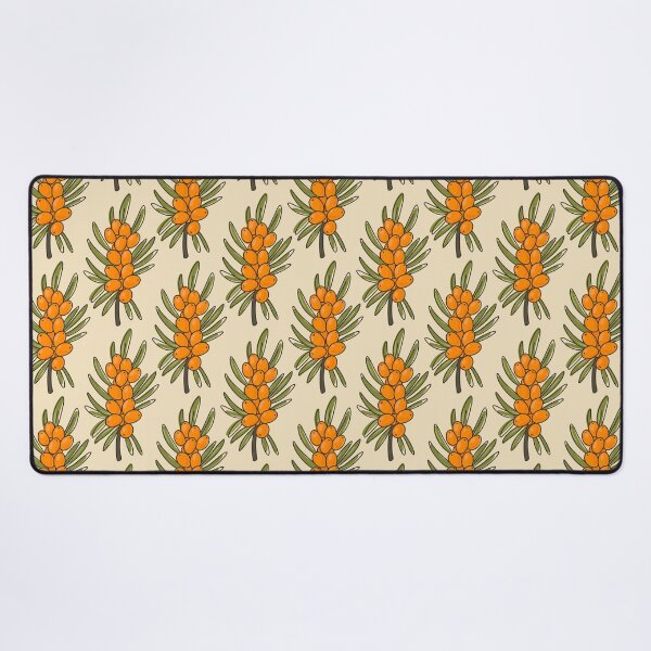 Item preview, Seamless pattern with doodle sea buckthorn branch designed and sold by Nattalu.