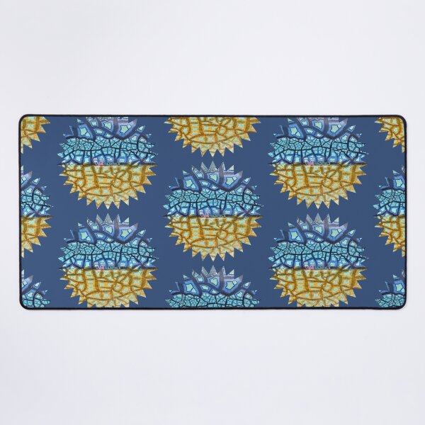 Item preview, Peeling Paint Starburst - Tribal Mandala-style Mosaic Pattern - Yellow Blue Jade - Vicki Hadfield designed and sold by Printable Pressies.