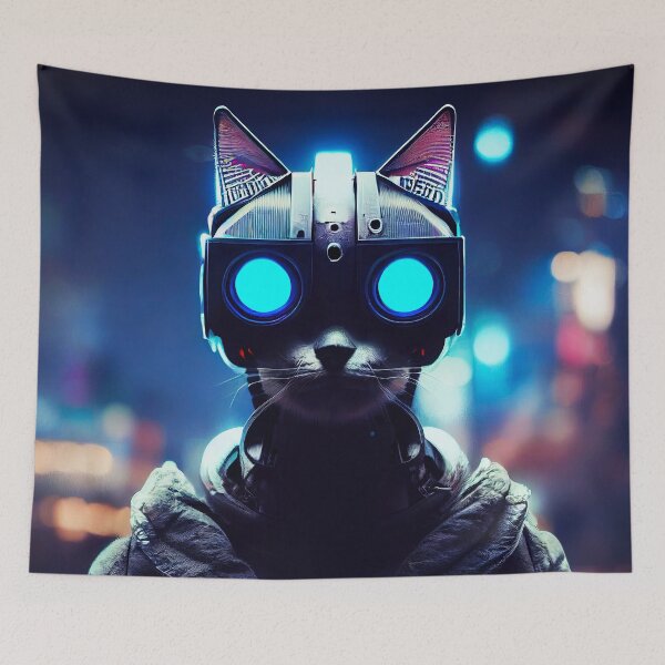 Item preview, Cyberpunk Cat designed and sold by lematworks.