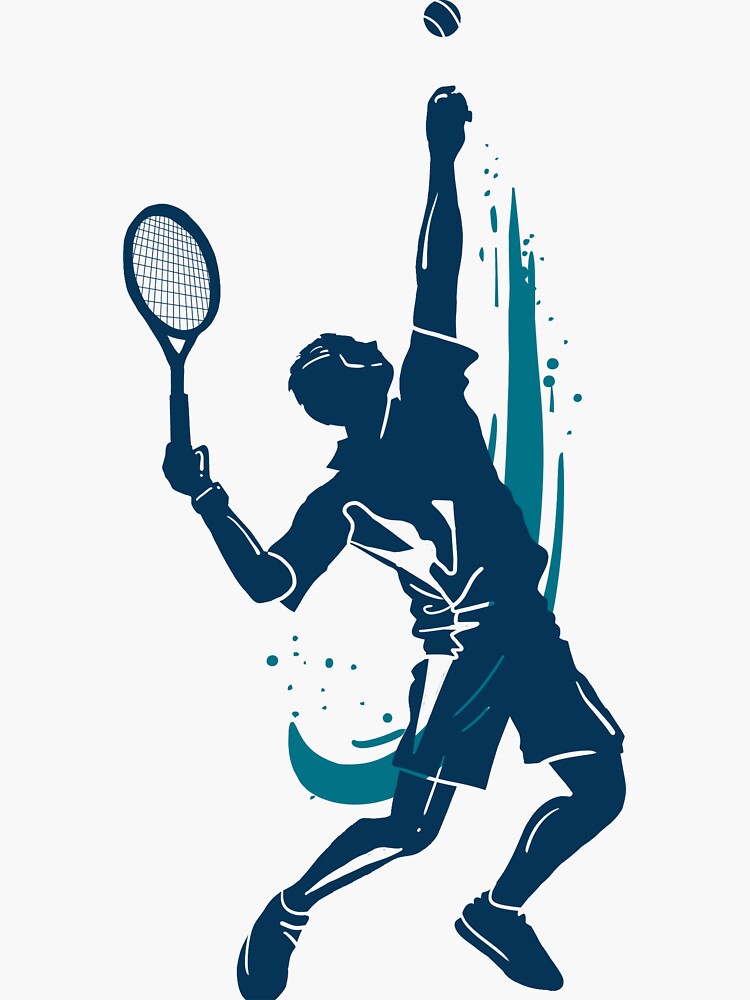 "Man Playing Tennis Sticker US OPEN" Sticker for Sale by MoodFlow